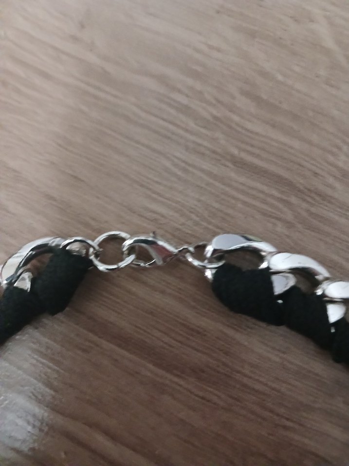 celik Zincir Detaylı Siyah Gotik Kolye - Görsel 4