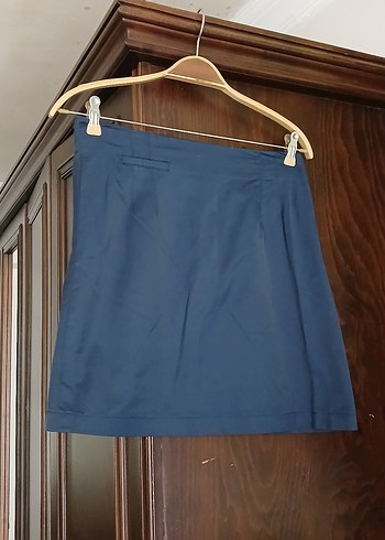 Zara Lacivert Midi Kadın Etek