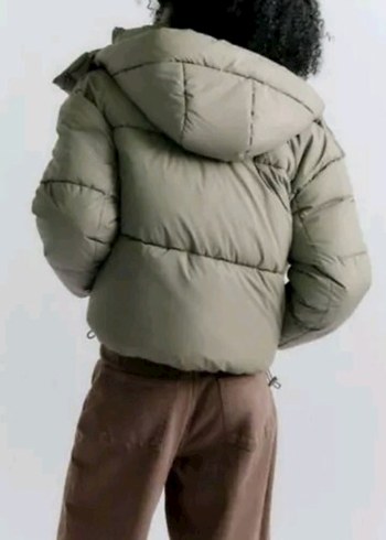 Düğmeli Kısa Kadın Kışlık Mont - Görsel 7