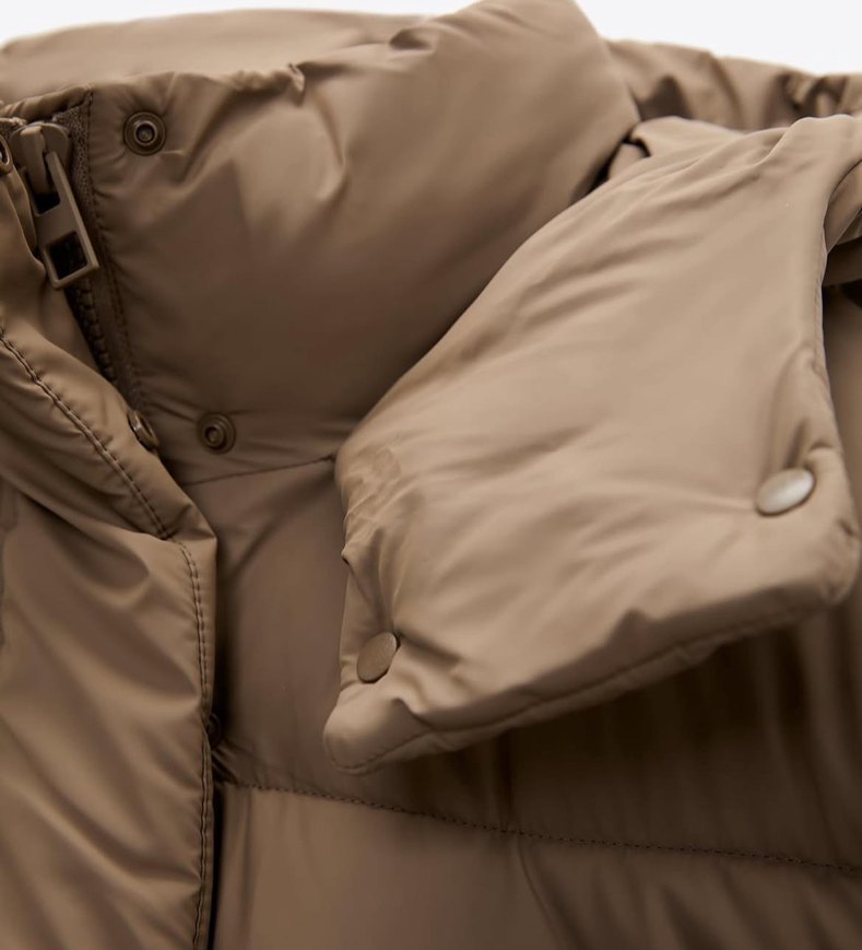 Düğmeli Kısa Kadın Kışlık Mont - Görsel 3