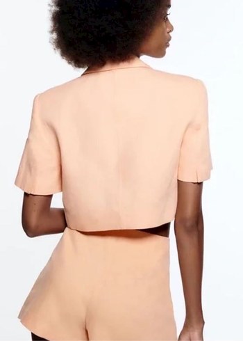 Kısa Kollu Keten Kadın Takım Elbise - Görsel 4