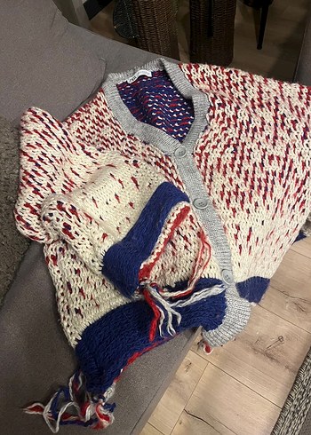 Zara Renkli Örgü Hırka - Görsel 2