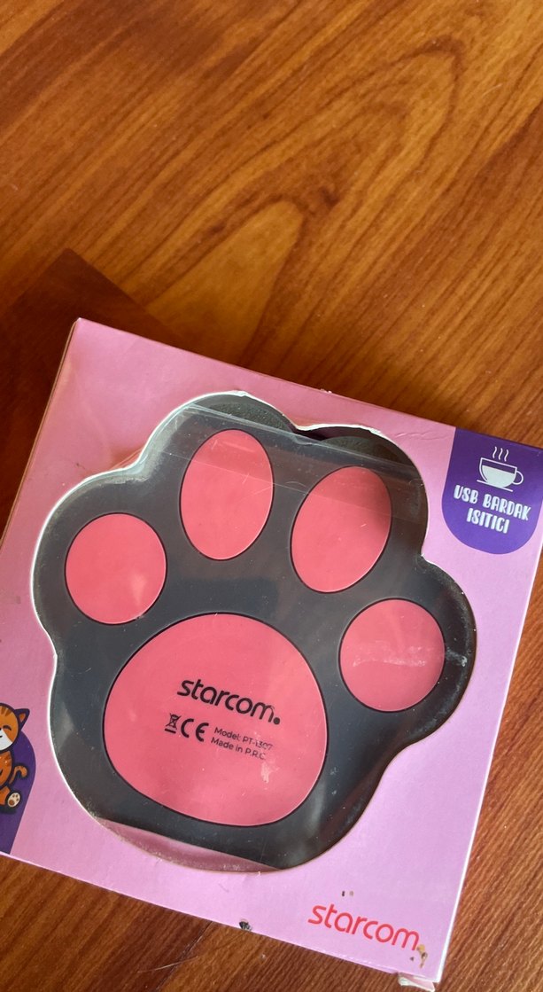 Starcom USB Bardak Isıtıcı - Pembe Kedi Pençesi - Görsel 2