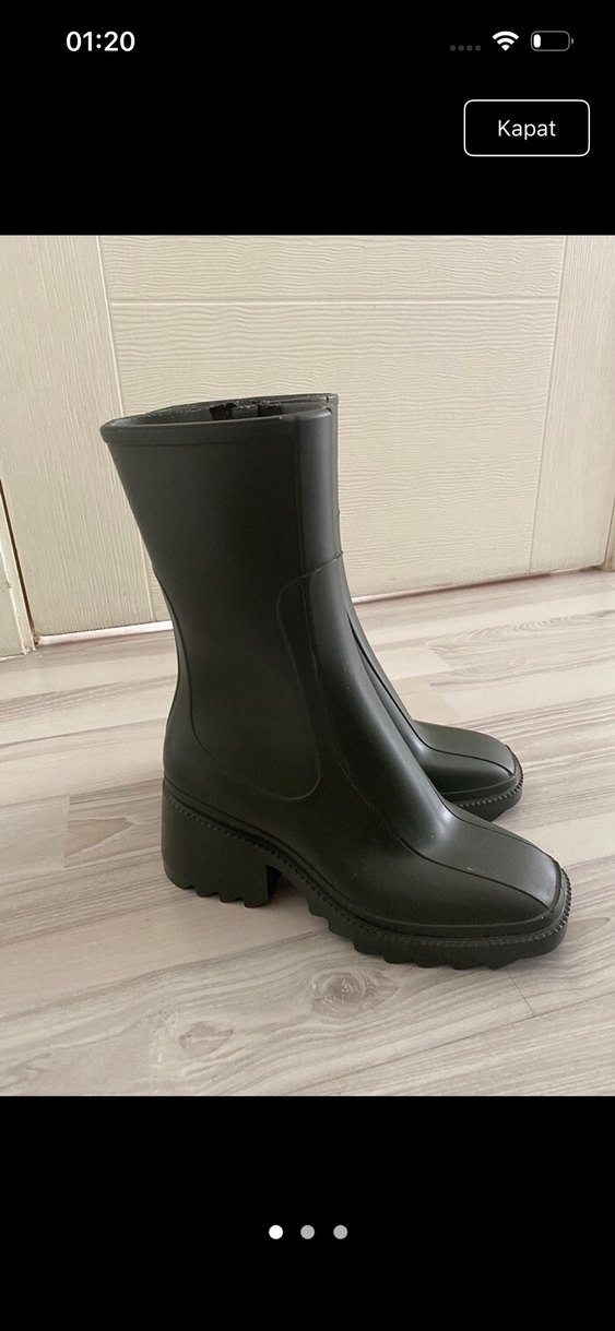 Siyah Kadın Kalın Topuklu Bot - Görsel 3