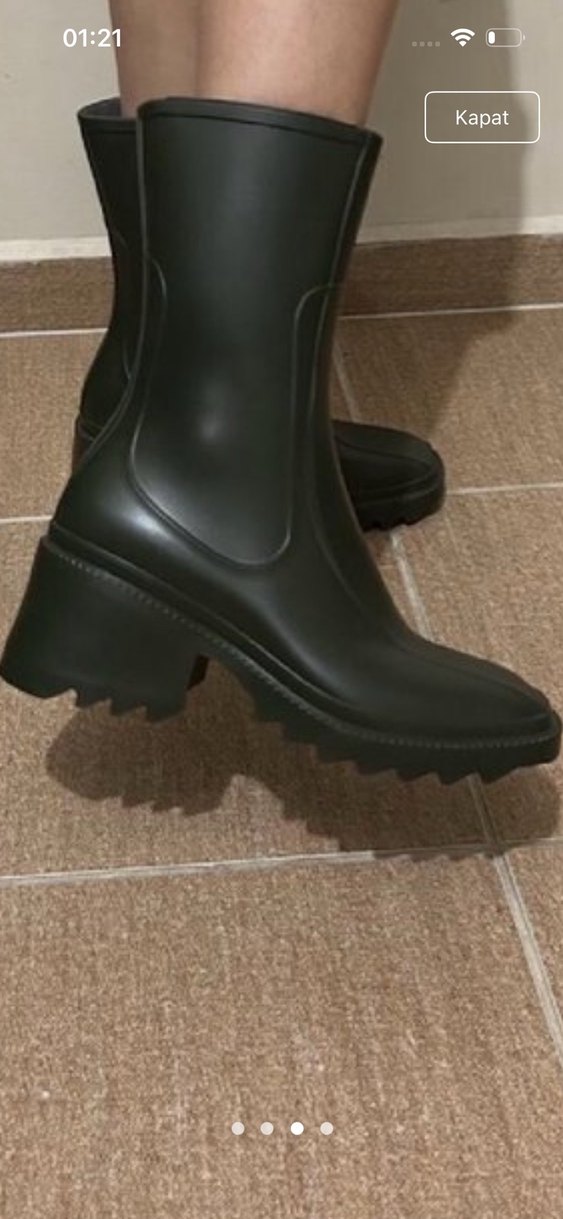 Siyah Kadın Kalın Topuklu Bot - Görsel 4