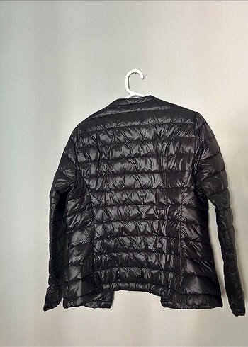 Düğmeli Siyah Midi Kadın Ceket - Görsel 3