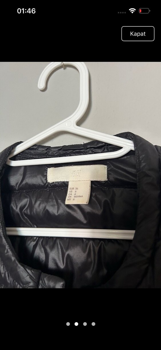 Düğmeli Siyah Midi Kadın Ceket - Görsel 2