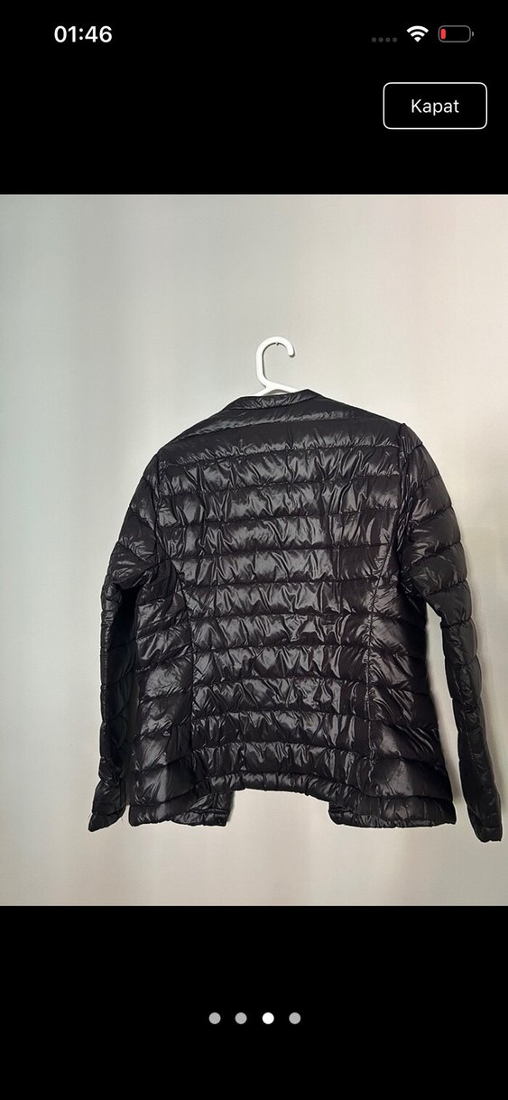 Düğmeli Siyah Midi Kadın Ceket - Görsel 3