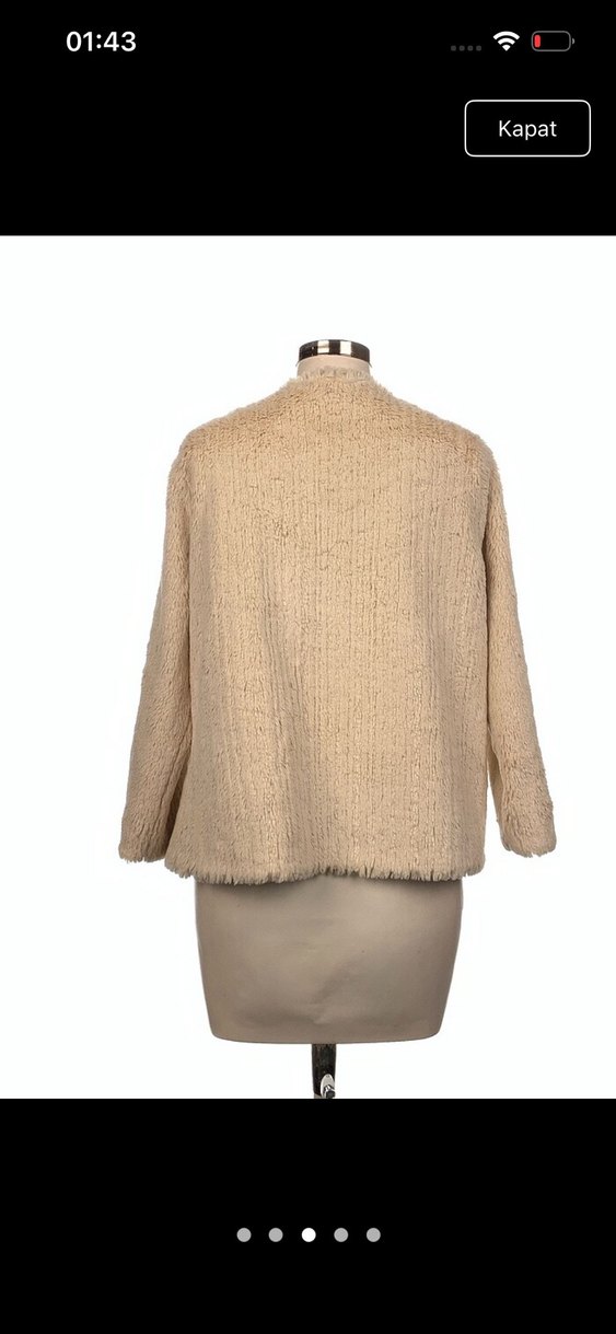 Bej Kürk Detaylı Kadın Ceket - Görsel 3