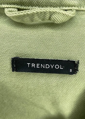 Düğmeli Yeşil Keten Kadın Ceket - Görsel 4