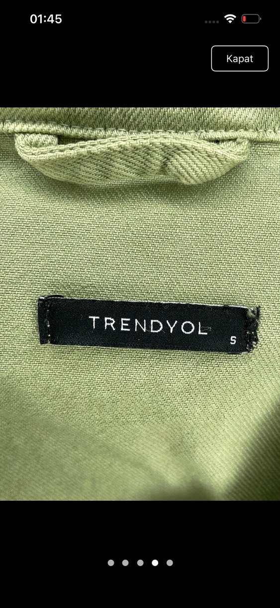 Düğmeli Yeşil Keten Kadın Ceket - Görsel 4