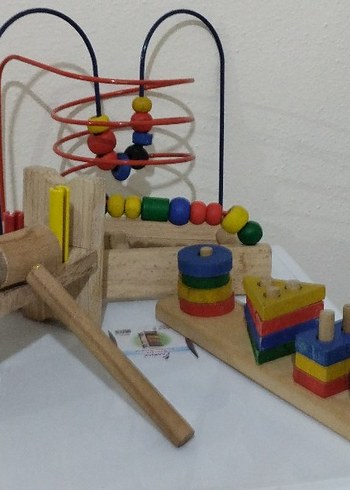 Renkli Ahşap Eğitim Oyuncakları