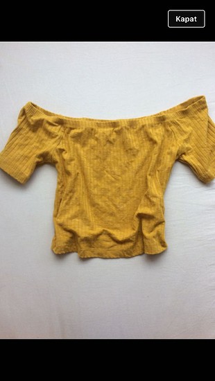 Stradivarius crop top sarı