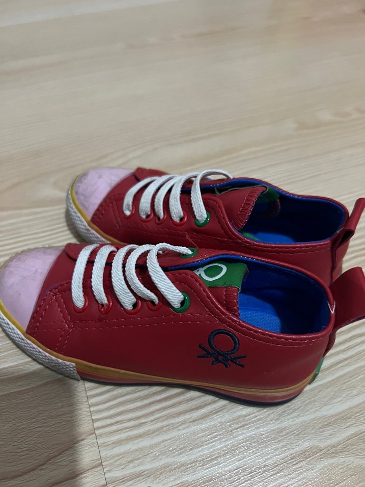 Kız Çocuk Renkli Bağcıklı Spor Ayakkabı - Görsel 3