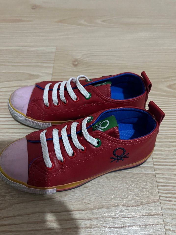 Kız Çocuk Renkli Bağcıklı Spor Ayakkabı - Görsel 3