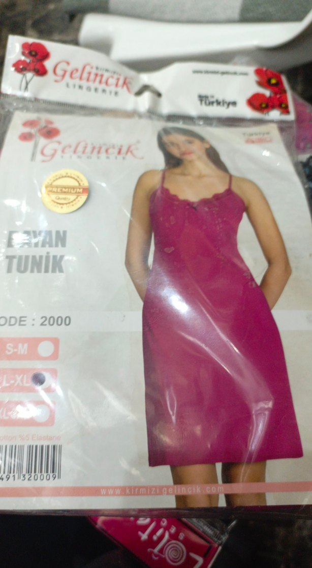 Pembe Parlak Midi Kadın Gecelik - Görsel 3