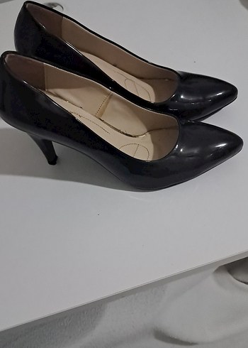 Diğer Siyah Rugan Stiletto Topuklu Kadın Ayakkabı