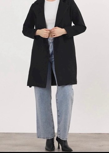 Siyah Uzun Klasik Kaban - Görsel 4