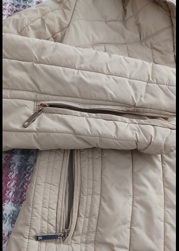 Düğmeli Bej Midi Kadın Ceket - Görsel 6