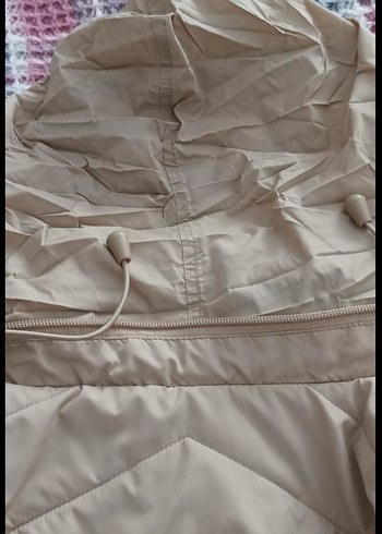 Düğmeli Bej Midi Kadın Ceket - Görsel 4