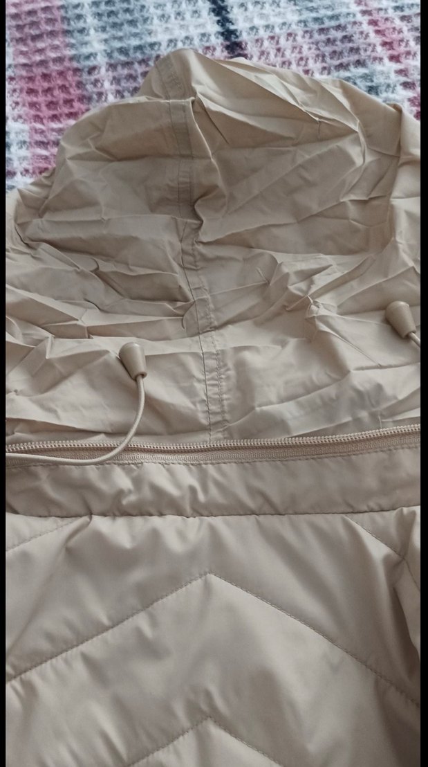 Düğmeli Bej Midi Kadın Ceket - Görsel 4