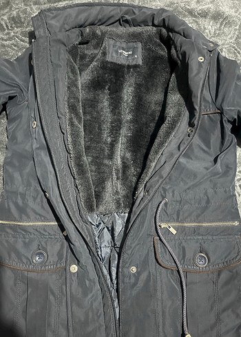 Lacivert Düğmeli Kadın mont - Görsel 3