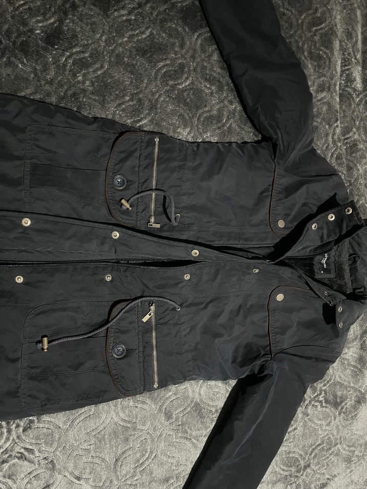 Lacivert Düğmeli Kadın mont - Görsel 5