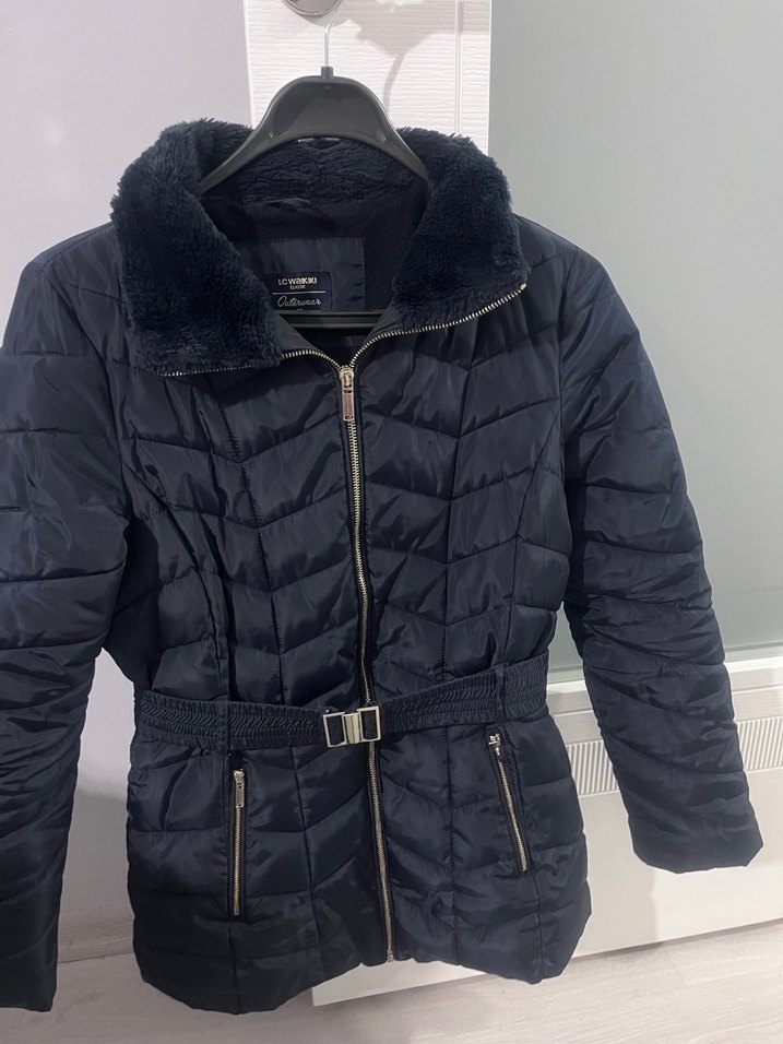 Kadın Lacivert Midi mont - Görsel 2