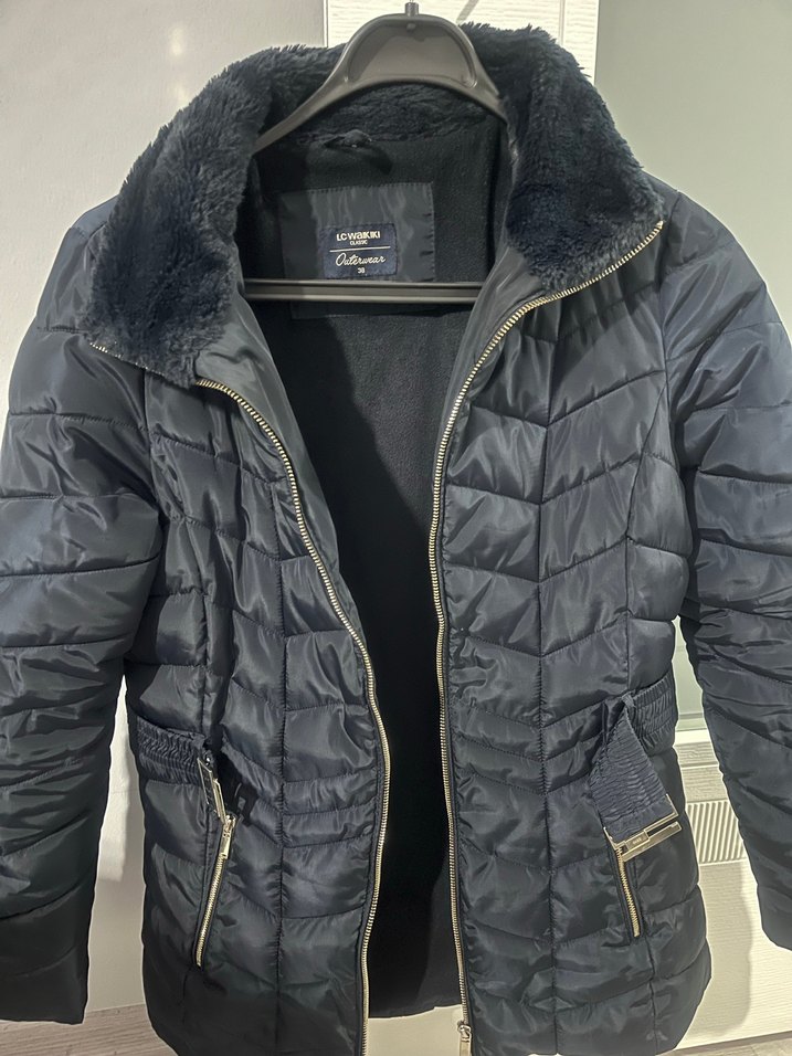 Kadın Lacivert Midi mont - Görsel 4