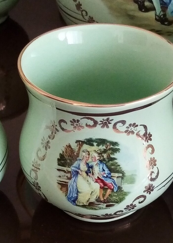 Antika porselen süt takimi - Görsel 2