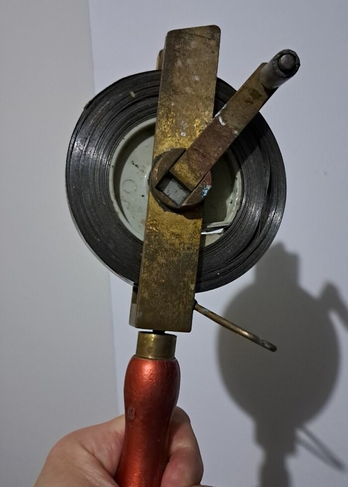 Vintage açık makarali şerit metre - Görsel 3