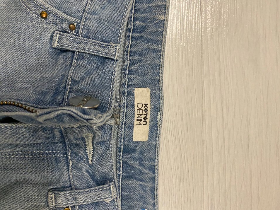 Düğmeli Kadın Mini Denim Şort - Görsel 2