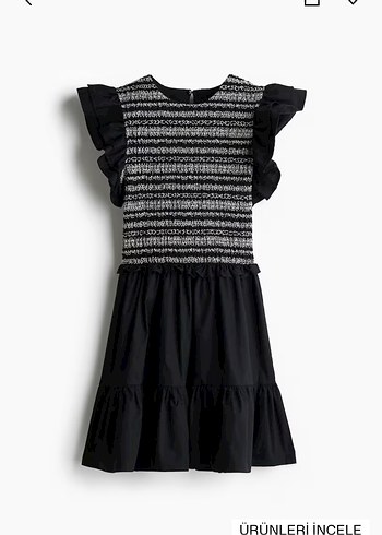 H&M H&M volan kollu poplin elbise