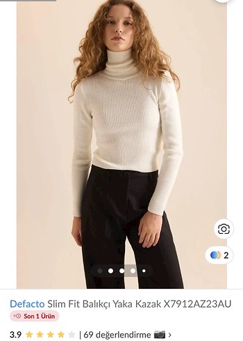 Defacto Slim Fit Balıkçı Yaka Bej Kazak