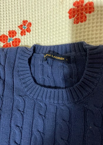 Polo Ralph Lauren Lacivert Örgü Kadın Triko Kazak