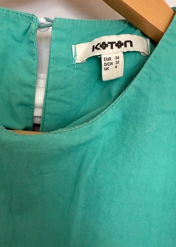 Koton Kısa Kollu Midi Keten Elbise(88cm)(36 bedene uygun)