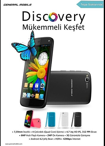 GENERAL MOBİLE DİSCOVERY TELEFON