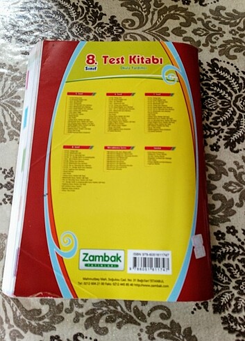 ZAMBAK 8.SINIF TÜM DERSLER TEST KİTABI