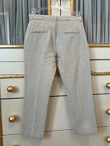 6 Yaş Beden ten rengi Renk B&G Store 6-7 Yaş Keten Pantolon