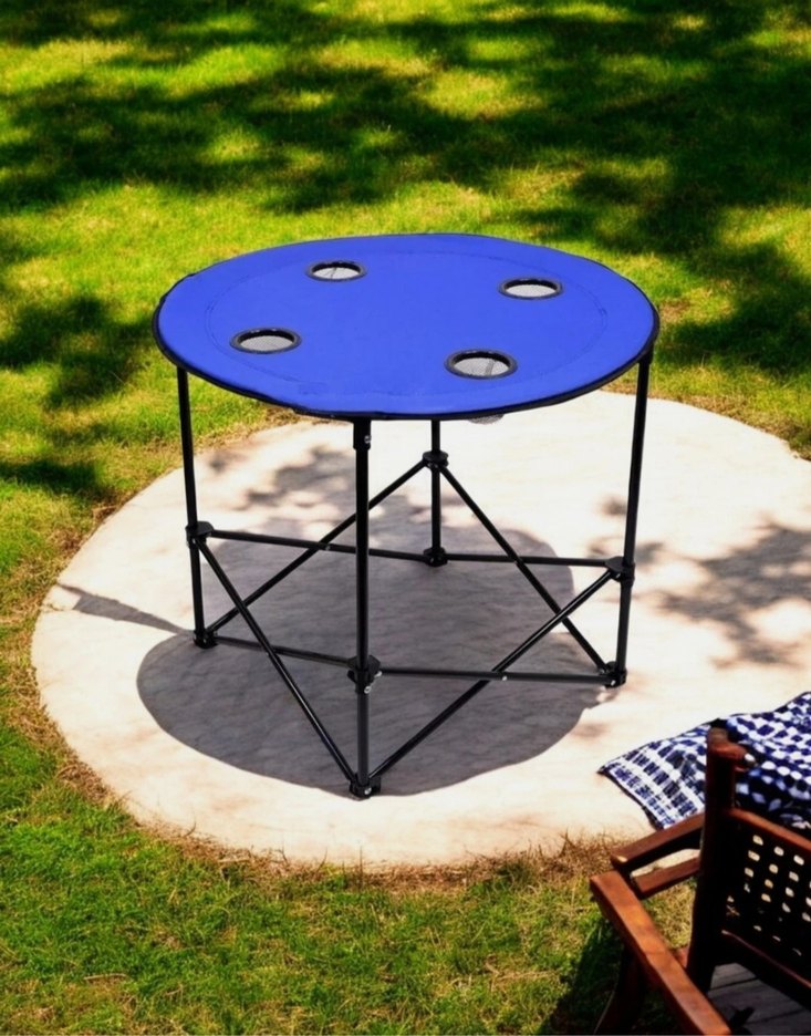 Yuvarlak katlanabilir kamp masası - Görsel 5