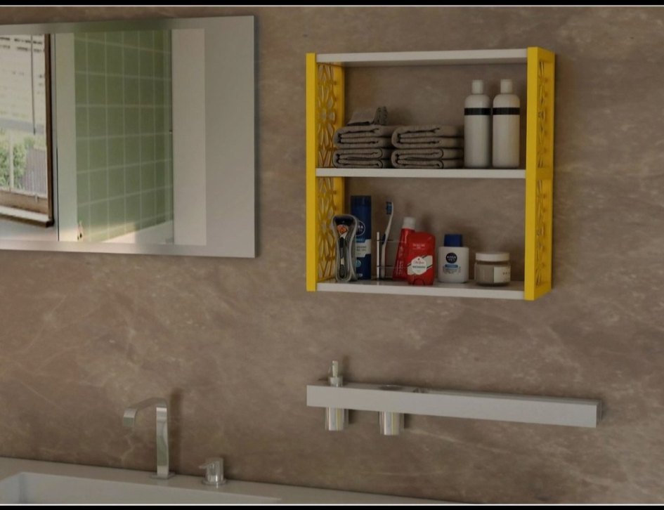 Üçlü duvar rafı - Görsel 3