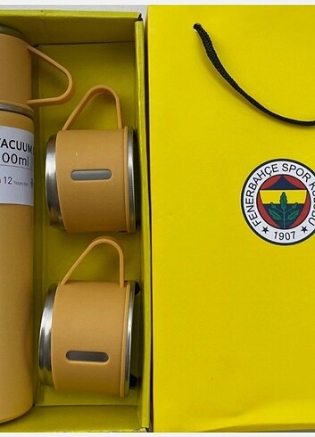 Taraftar Fenerbahçe çelik termos seti 