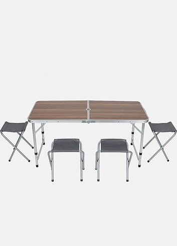 Diğer katlanabilir kamp masa ve 4 tabure set