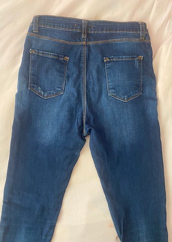 xs Beden Kadın lacivert dar Kesim likaralı Jean