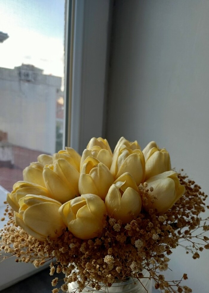 Lale buketi - gelin çiçeği  - Görsel 2