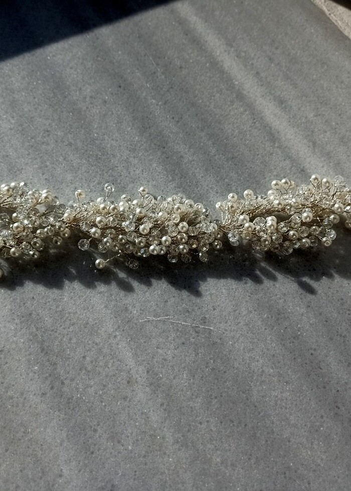 Gelin tacı beyaz incili - Görsel 5