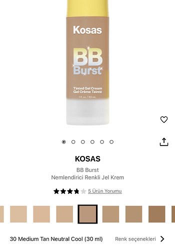 Kosas BB Burst Nemlendirici Renkli Jel Krem