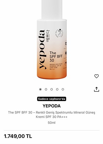 Yepoda The SPF BFF 30 Mineral Güneş Kremi 50ml