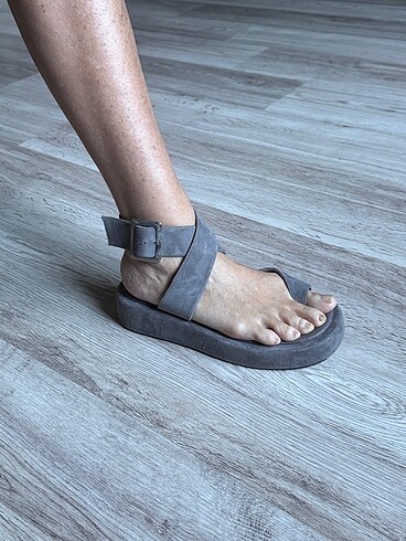 39 Beden Gercek suede sandalet