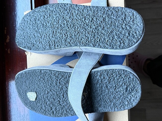 39 Beden gri Renk Gercek suede sandalet